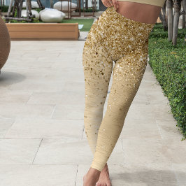 Glitter met goudpenseel leggings