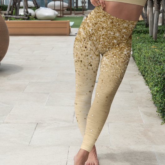 Glitter met goudpenseel leggings