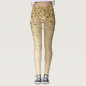 Glitter met goudpenseel leggings (Voorkant)