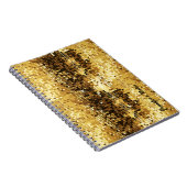 Glitter met goudtoonretro Discoball Notitieboek (Rechterzijde)