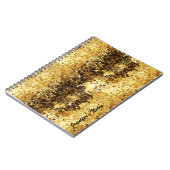 Glitter met goudtoonretro Discoball Notitieboek (Linkerzijde)