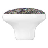 Glitter met meerdere kleuren keramische knop (Zijkant)