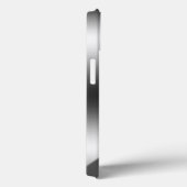 Glitter met monogrammetallisch zilver en diamanten Case-Mate iPhone case (Achterkant / Rechts)