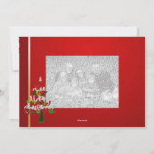 Glitter met prettige kerstboom | 2 Dubbele foto Feestdagenkaart (Achterkant)