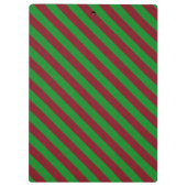 Glitter met rode en groene strepen klembord (Achterkant)