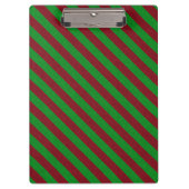 Glitter met rode en groene strepen klembord (Voorkant)
