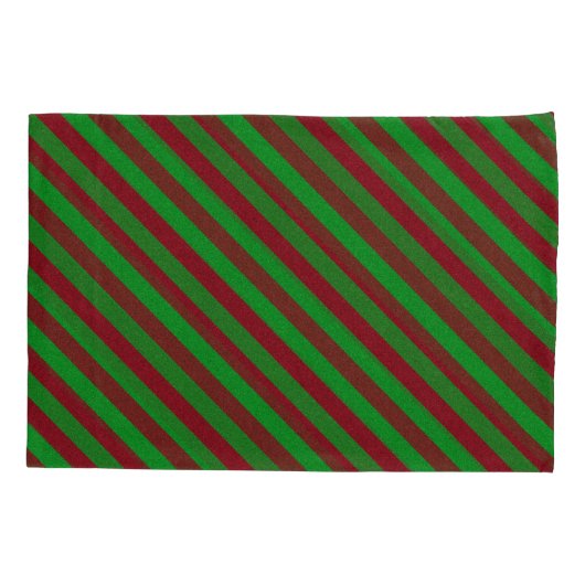 Glitter met rode en groene strepen kussensloop (Achterkant-Links)