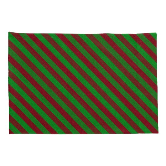 Glitter met rode en groene strepen kussensloop (Achterkant-Rechts)