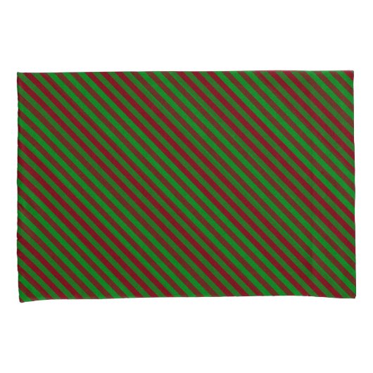 Glitter met rode en groene strepen kussensloop (Voorkant-Rechts)