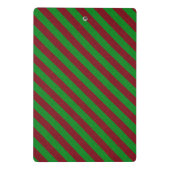 Glitter met rode en groene strepen mini klembord (Achterkant)