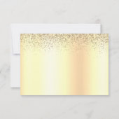Glitter Metal Monogram Glam Name Gold Glitter Bedankkaart (Achterkant)