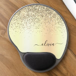 Glitter Metal Monogram Glam Name Gold Glitter Gel Muismat<br><div class="desc">Gold Faux Folie Metallic Sparkle Glitter Brushed Metal Monogram Name Mousepad (Muismat). Dit maakt de perfecte liefhebbende 16 verjaardag,  bruiloft,  vrijgezellenfeest,  verjaardagsdag,  baby shower of vrijgezellenfeest voor iemand die van luxe glam en stijl houdt.</div>