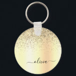Glitter Metal Monogram Glam Name Gold Glitter Sleutelhanger<br><div class="desc">Gold Faux Folie Metallic Sparkle Glitter Brushed Metal Monogram Name Keychains (Sleutelhanger). Dit maakt de perfecte liefhebbende 16 verjaardag,  bruiloft,  vrijgezellenfeest,  verjaardagsdag,  baby shower of vrijgezellenfeest voor iemand die van luxe glam en stijl houdt.</div>