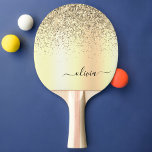 Glitter Metal Monogram Glam Name Gold Glitter Tafeltennisbatje<br><div class="desc">Gold Faux Folie Metallic Sparkle Glitter Brushed Metal Monogram Name Ping Pong Paddle. Dit maakt de perfecte liefhebbende 16 verjaardag,  bruiloft,  vrijgezellenfeest,  verjaardagsdag,  baby shower of vrijgezellenfeest voor iemand die van luxe glam en stijl houdt.</div>