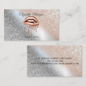 Glitter Metallic Driving Lips Makeup Artist Visitekaartje (Voorkant / Achterkant)