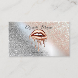 Glitter Metallic Druppelende Lippen Make-up Arties Visitekaartje