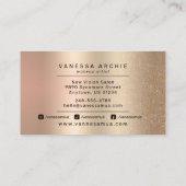Glitter Metallic Folie voor goud en Blush Visitekaartje (Achterkant)