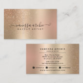 Glitter Metallic Folie voor goud en Blush Visitekaartje (Voorkant / Achterkant)