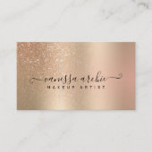 Glitter Metallic Folie voor goud en Blush Visitekaartje (Voorkant)