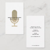 Glitter Microphone Visitekaartje (Voorkant / Achterkant)