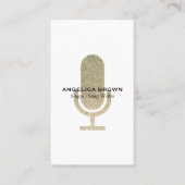 Glitter Microphone Visitekaartje (Voorkant)