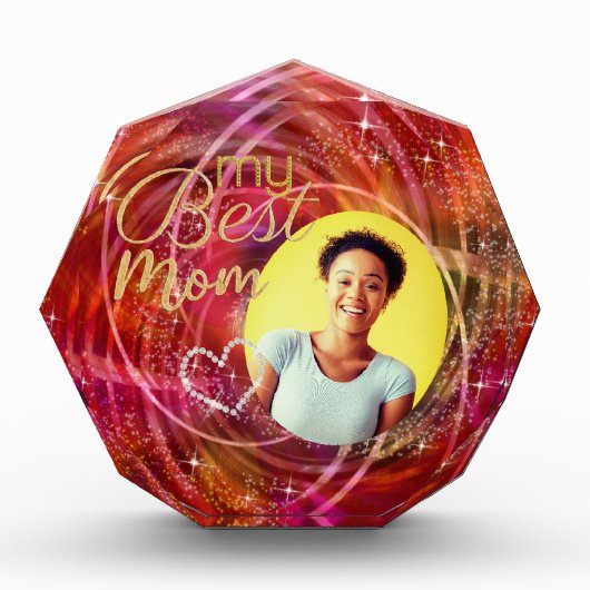 Glitter Mijn Beste Mam Foto (Voorkant)