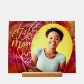 Glitter Mijn Beste Mam Foto Acryl Bord (Voorkant)