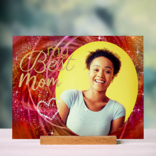 Glitter Mijn Beste Mam Foto Acryl Bord