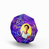 Glitter Mijn Beste Mam Foto Blauw Paarse (Rechts)