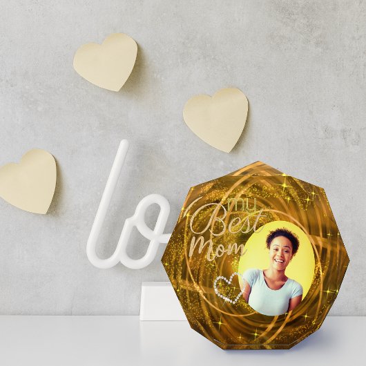 Glitter Mijn Beste Mam Foto Goud