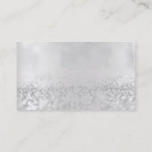 Glitter Minimale Pearly Silver Grey Vip Visitekaartje (Achterkant)