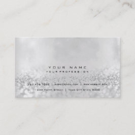 Glitter Minimale Pearly Silver Grey Vip Visitekaartje