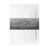 Glitter minimale schone eenvoudige monogram naam uitnodigingen wikkel (Voorkant Voorbeeld)