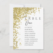 Glitter Minimale tabel Aantal zitplaatsen Kaart (Achterkant)