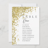 Glitter Minimale tabel Aantal zitplaatsen Kaart (Voorkant)