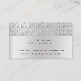 Glitter Minimale Vroege IT CYBER Zilvergrijze Vip Visitekaartje
