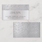 Glitter Minimale Vroege IT CYBER Zilvergrijze Vip Visitekaartje (Voorkant / Achterkant)