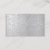 Glitter Minimale Vroege IT CYBER Zilvergrijze Vip Visitekaartje (Achterkant)