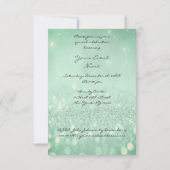 Glitter Mint Green Tiffany Diamond Roos Sweet 16th Kaart (Achterkant)