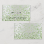 Glitter Mint Minimale Pearly Silver Grey Vip Visitekaartje (Voorkant / Achterkant)