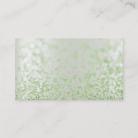 Glitter Mint Minimale Pearly Silver Grey Vip Visitekaartje (Achterkant)