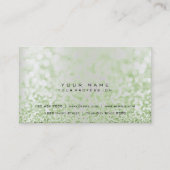 Glitter Mint Minimale Pearly Silver Grey Vip Visitekaartje (Voorkant)