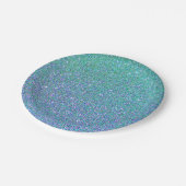 Glitter mintgroene, paarse en blauwe papieren bord (Gekanteld)