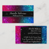 Glitter Mode Boutique Makeup Art Event Planner Visitekaartje (Voorkant / Achterkant)