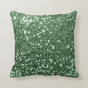 Glitter Mode Sequin Blush Grass Green Glam Kussen
