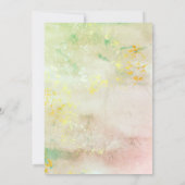 *~* Glitter Modern Abstract Bloemen Mint Blush Kaart (Achterkant)