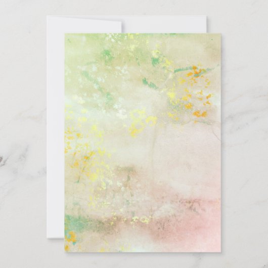 *~* Glitter Modern Abstract Bloemen Mint Blush Kaart (Achterkant)