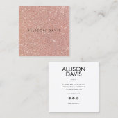 Glitter Modern Eenvoudig Vierkante Visitekaartje (Voorkant / Achterkant)