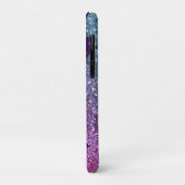Glitter Modern Monogram Paars Turquoise Blauw Glan Case-Mate iPhone Case (Achterkant/links)