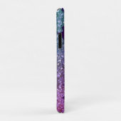 Glitter Modern Monogram Paars Turquoise Blauw Glan Case-Mate iPhone Case (Achterkant/rechts)